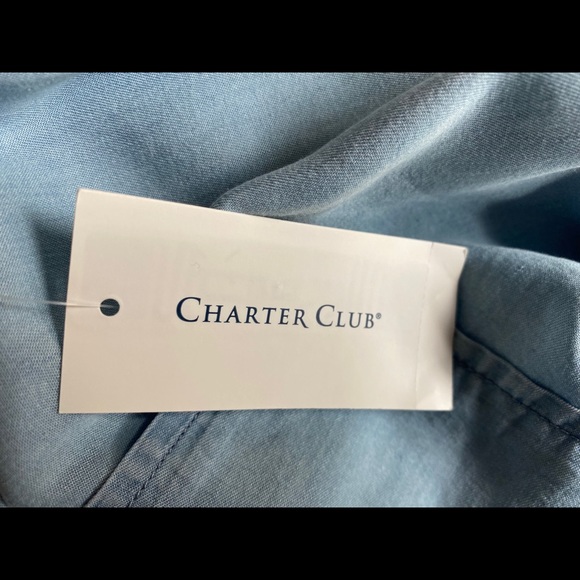 Charter Club Long Jean Shirt Easy Wear Pockets NWT - Picture 9 of 9